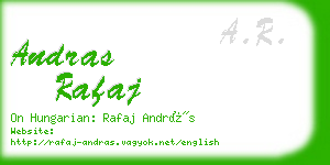 andras rafaj business card